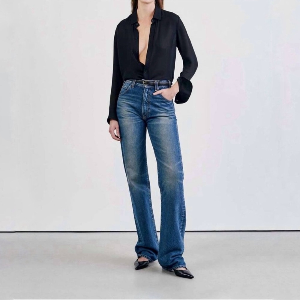 Nili Lotan Blue Straight Leg Jeans
